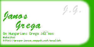 janos grega business card